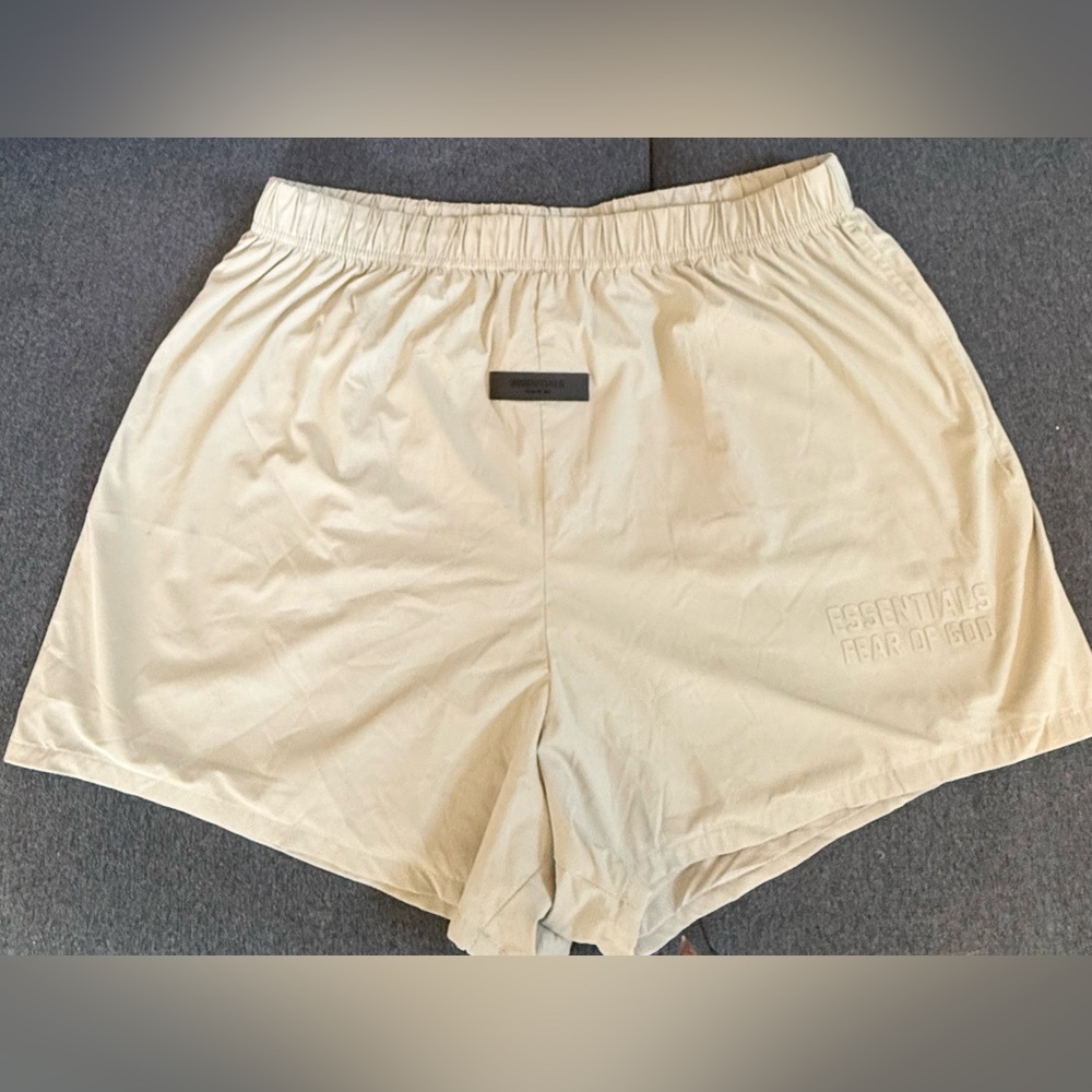 “Essentials Fear of God” Men's Tan Nylon Shorts